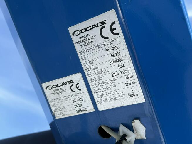 Nissan Cabstar Zwyżka Podnośnik Koszowy SOCAGE DA324 Wysokość Podnoszenia 24m P7