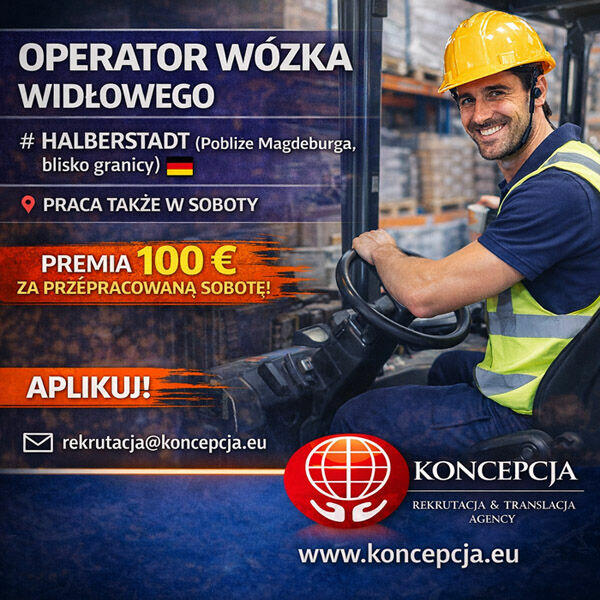 OPERATOR /KA WÓZKA WIDŁOWEGO (Halberstadt-DS-BH-DE)