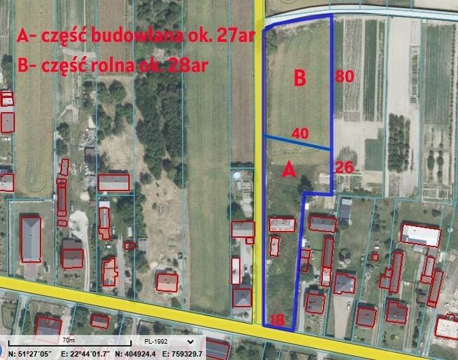 Działka budowlana 55a Nowa Wieś (Lubartów 10km)