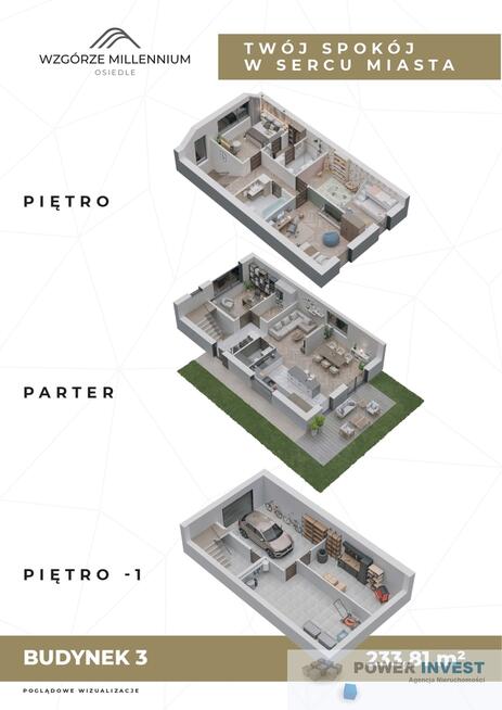 Dom|233 m²|Wzgórze Millennium|Garaż|Działka 596m2