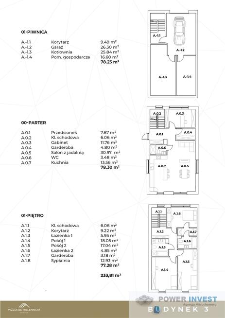 Dom|233 m²|Wzgórze Millennium|Garaż|Działka 596m2