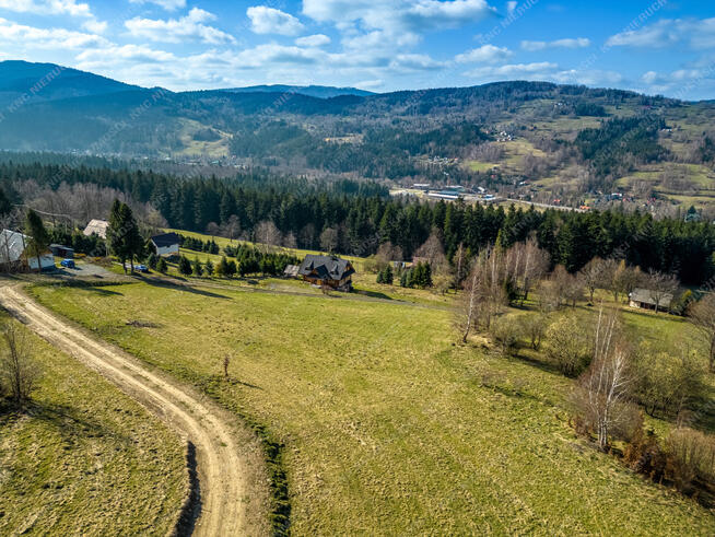 Zawoja - widokowa działka 1351 m2 , prąd, las