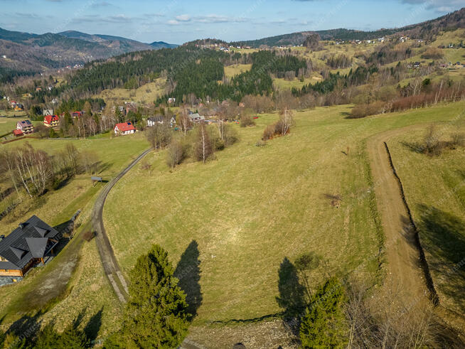 Zawoja - widokowa działka 1351 m2 , prąd, las