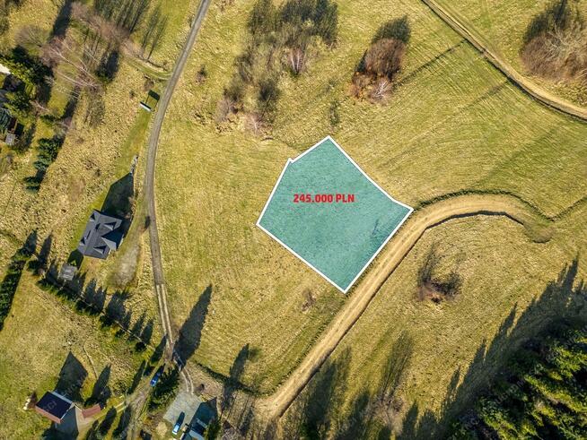 Zawoja - widokowa działka 1351 m2 , prąd, las