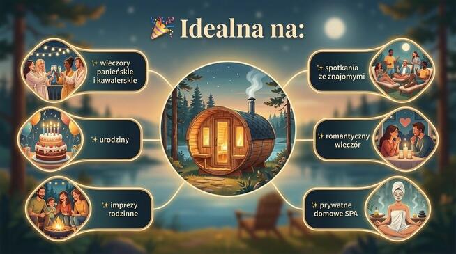 Mobilna sauna urodziny kawalerskie panieńskie imprezy
