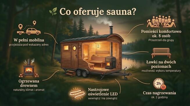 Mobilna sauna urodziny kawalerskie panieńskie imprezy
