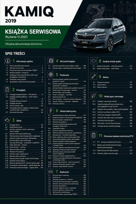 SKODA KAMIQ MANUAL WARSZTATOWY / Dokumentacja techniczna