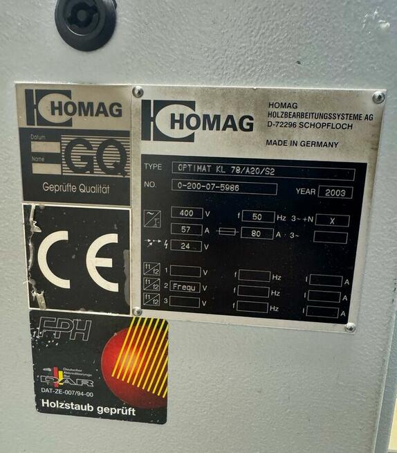 HOMAG okleiniarka waskich krawedzi