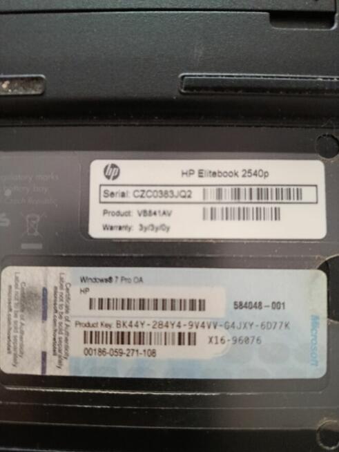 HP EliteBook 2540p – sprawny laptop biznesowy / Windows XP /