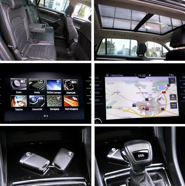 Škoda Kodiaq DSG|Panorama|Skóry|Navi|As.Park| Bezwyp|SerwisASO|2xPark|GWARANCJA