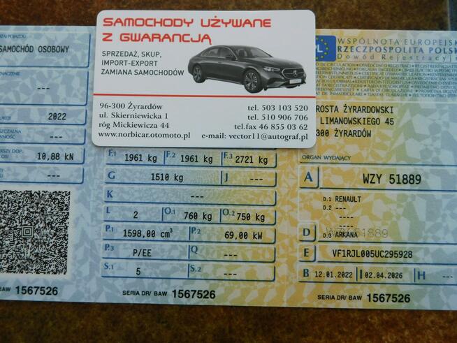 Renault Arkana z Gwarancją 12 Miesięcy Stan Wzorcowy