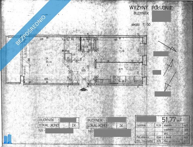 2 pok | 52 m2 | 3 min do Metra | Natolin | BEZPOŚREDNIO