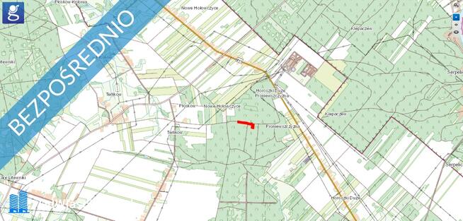 Las działka leśna 0,75ha sosna 80 lat Terlików