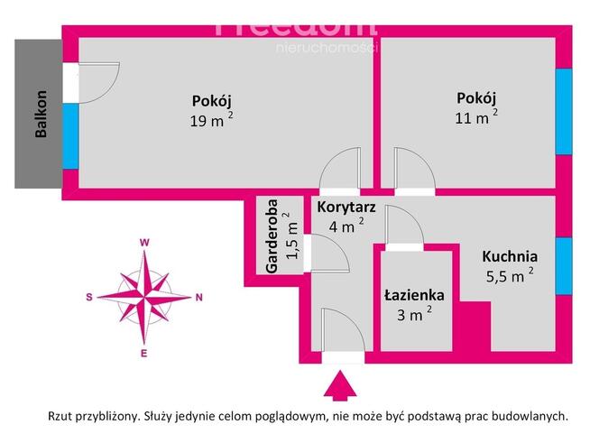 2 pokoje po remoncie, garderoba, balkon- Wrzeszcz