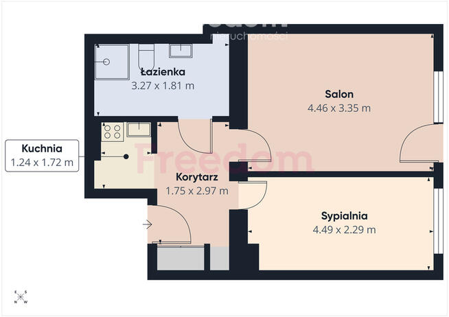 2 pokojowe z balkonem przy Wielickiej