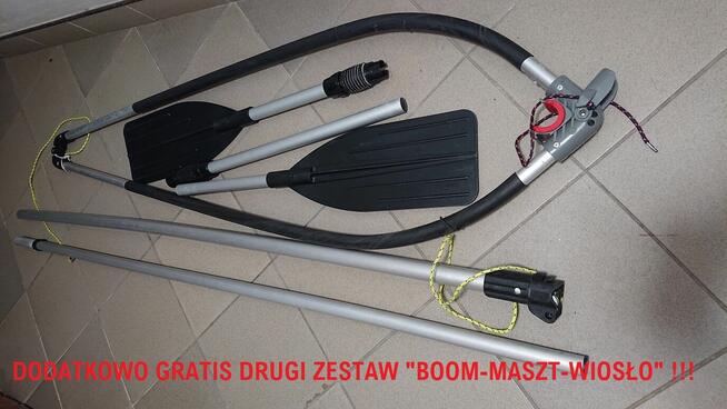 Deska windsurfing + żagiel + 2x Bom + 2x maszt + wiosło