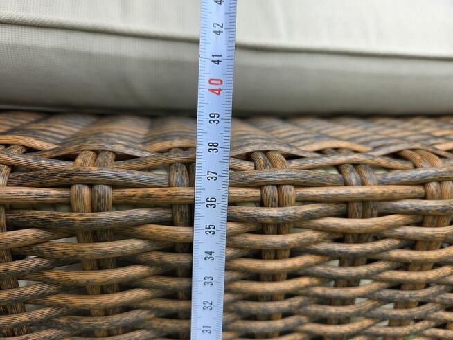 Fotele ogrodowe na taras Rattan wiklina 4 szt. z poduszkami