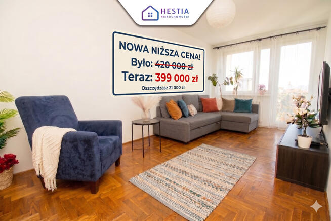 Słoneczne 3 pokoje + balkon, widok, cisza