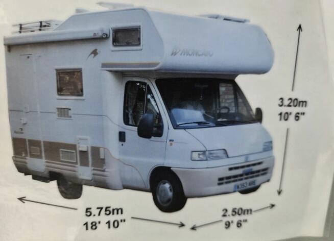 FIAT DUCATO KAMPER 2000r. 1.9 TD SOLAR MARKIZA 99 500 km