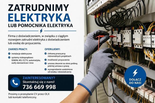 Elektryk - elektryka, automatyka