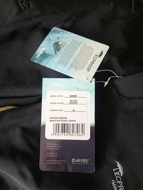 Spodnie SoftShell Tecproof 15000 Shun Hi-Tec r. M