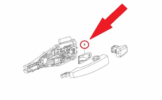 Uszczelka klamki drzwi 13502036 Chevrolet Malibu 2012-2017