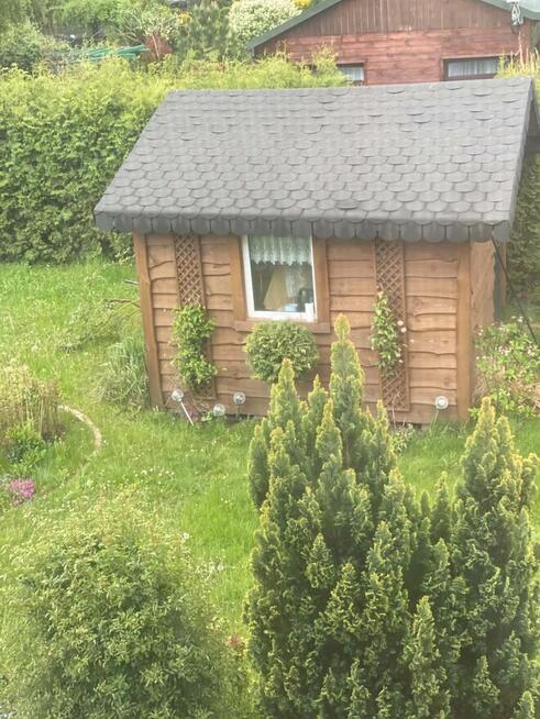 Całoroczny dom, basen 35m2 z pompą ciepła – ROD Rynia, 900m2
