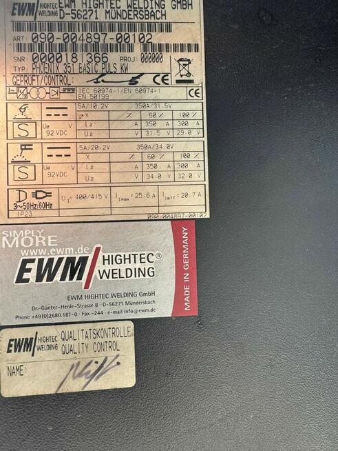 Spawarka EWM PHOENIX 351 Basic Puls KW