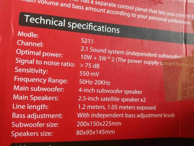 Głośniki Gamingowe Subwoofer Kolumny Do Komputera PC Laptopa