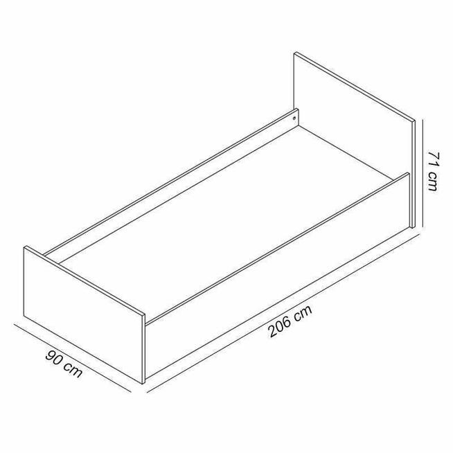Łóżko jednoosobowe, tapczan 90 x 206 cm PROMOCJA!!!