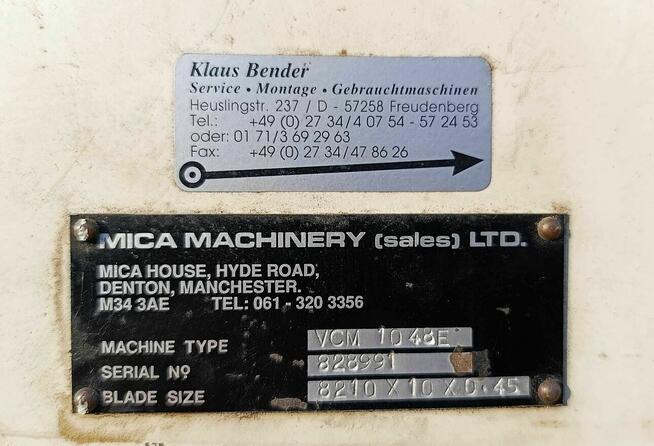 Pionowa piła taśmowa portalowa MICA VCM 1048E | przemysłowa