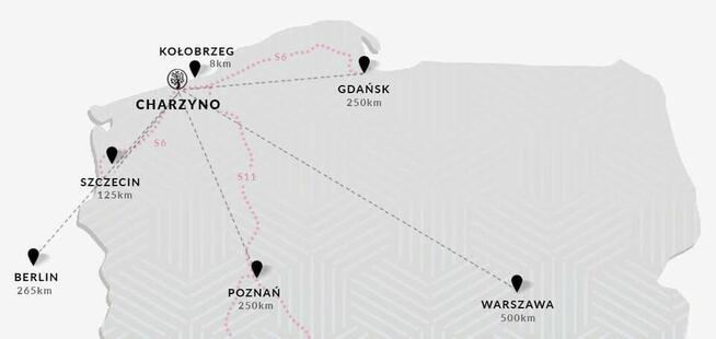 Ziemia rolna/budowlna 3.8h na działki ok.Kołobrzeg, blisko S6