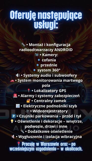 PHOENIX AUTO STUDIO – Montaż elektroniki samochodowej Warsza