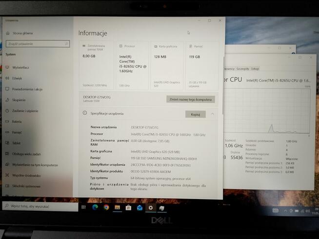 Dell Latitude 5500 - I5-8gen. SSD