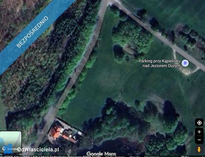 Działka 1,33 ha z brzegiem Jeziora Dużego (Orle, pow. kościerski) i warunkami zabudowy