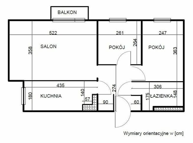 słoneczne, przstronne 3 pokojowe