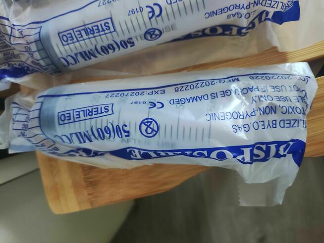 Strzykawka z wężykiem końcówka 60ml sterylna