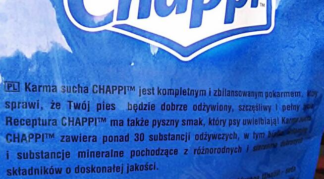 Sucha karma CHAPPI Z wołowiną drobiem i warzywami 9 kg