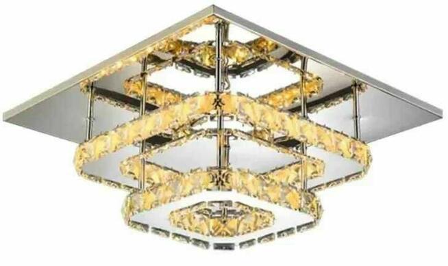 Lampa LED Plafon Kryształowa Sufitowa na Sufit platfon