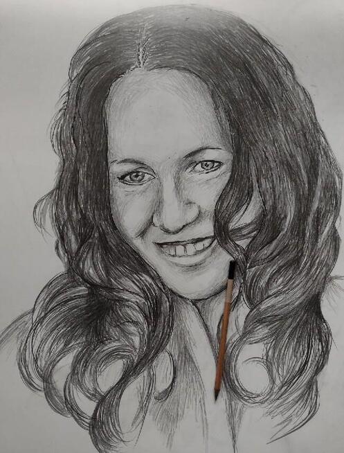 Portret w rysunku na papierze na zamówienie