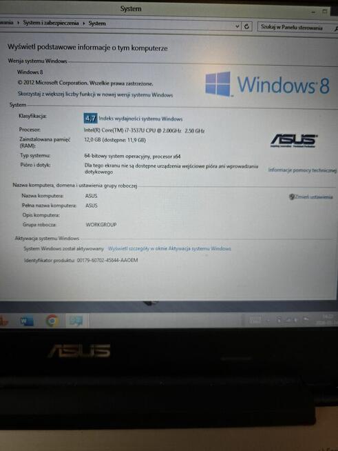 Laptop ASUS Intel CORE i7, 750GB, RAM12GB