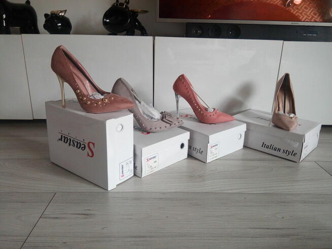 Buty na obcasie 20 zł za sztukę sprzedasz w hurcie po 12zl