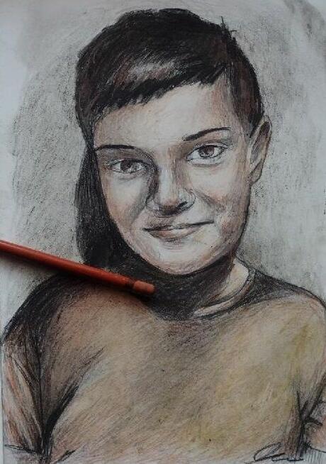 Portret w rysunku na papierze na zamówienie