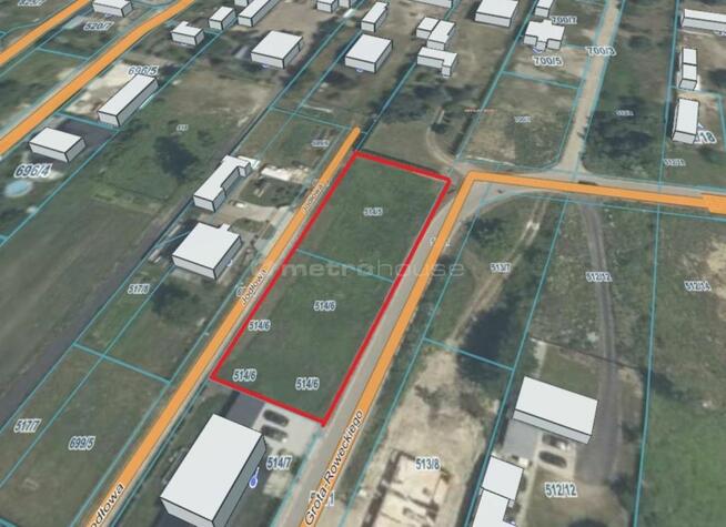 Działka budowlana 1 600 m², Maków Nowy, media.