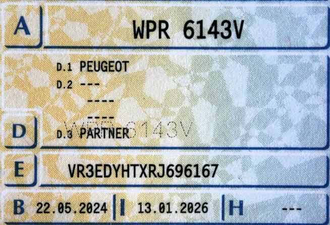 Peugeot Partner Długi FV23% Nawigacja Virtual Parktronic Tempomat