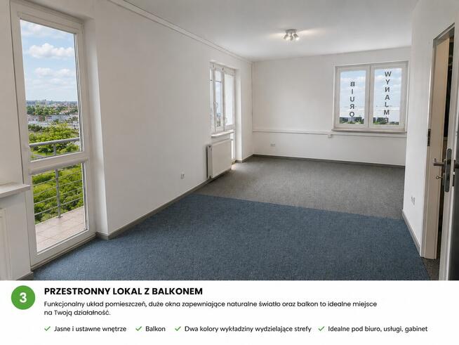 Przestronne i jasne biuro 60m2 Rzeszów ul. Broniewskiego