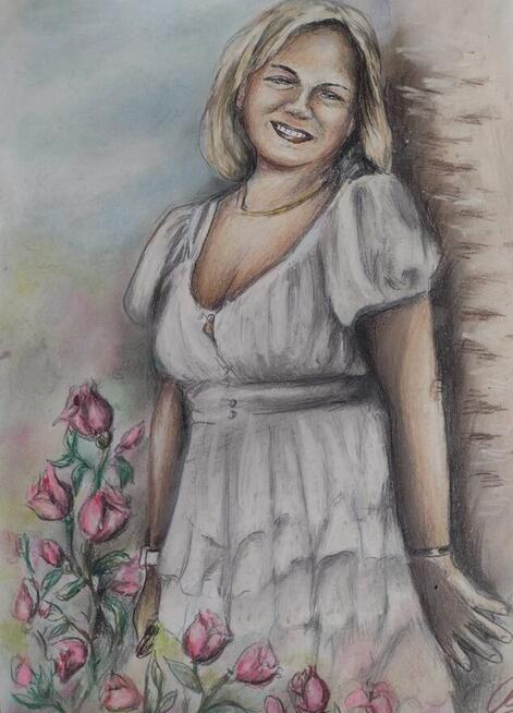 Portret w rysunku na papierze na zamówienie