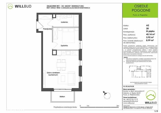 Osiedle Pogodne | mieszkanie 2-pok. | OP/A2/P3/20
