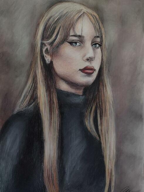 Portret w rysunku na papierze na zamówienie