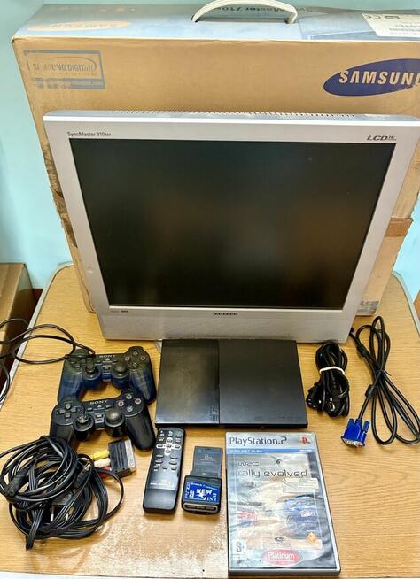 Zestaw PlayStation 2 z monitorem SyncMaster 910MP + akcesori